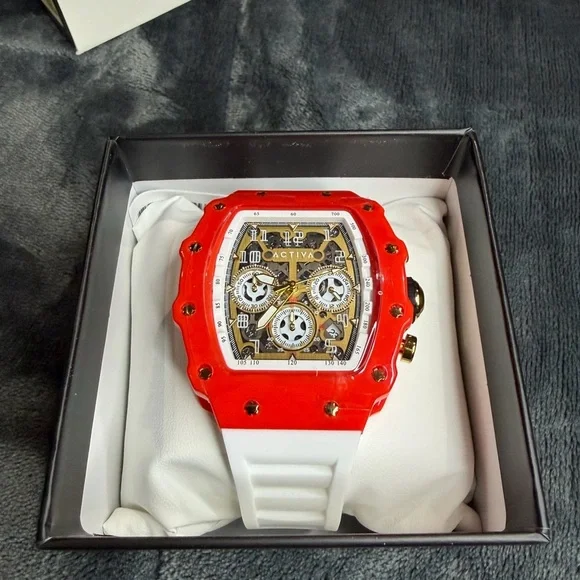 Red and White Activa x Invicta Watch With Tool Adjustment kit - Picture 4 of 7